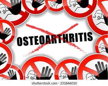 illustration of no osteoarthritis design abstract concept