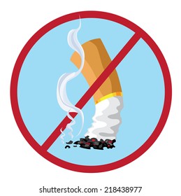 illustration of a no smoking
