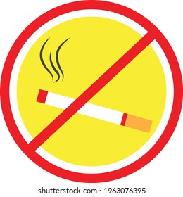 illustration of no smoking area announcement, for the health of fellow living beings