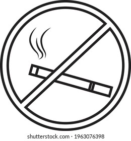 illustration of no smoking area announcement, for the health of fellow living beings