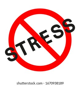 Illustration No Stress Red Crossed Out Stock Vector (Royalty Free ...