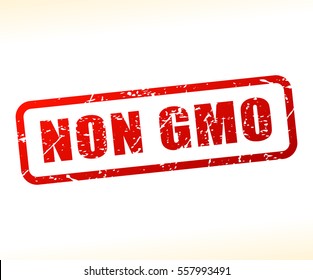 Illustration of non gmo text stamp