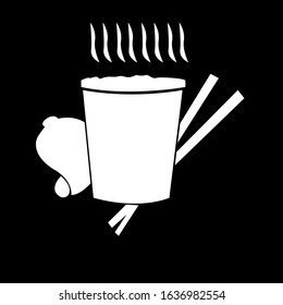illustration of noodle icon, sticker,tshirt print, vector illustration