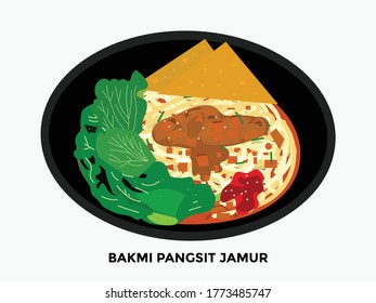 illustration of noodles, a popular food in Indonesia