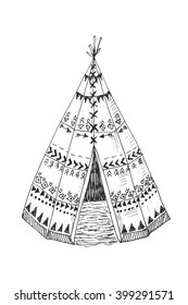 1,321 Hand Drawn Teepee Images, Stock Photos & Vectors | Shutterstock