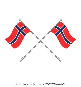 Ilustração da bandeira da Noruega. Isolado na ilustração do vetor de fundo branco