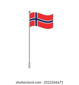 Ilustração da bandeira da Noruega. Isolado na ilustração do vetor de fundo branco