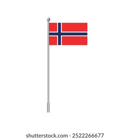 Ilustração da bandeira da Noruega. Isolado na ilustração do vetor de fundo branco