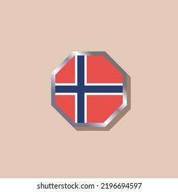 Illustration of Norway flag Template