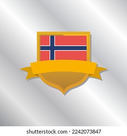 Illustration of Norway flag Template