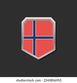 Ilustración de la plantilla de bandera de Noruega