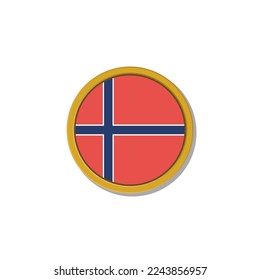 Ilustración de la plantilla de bandera de Noruega