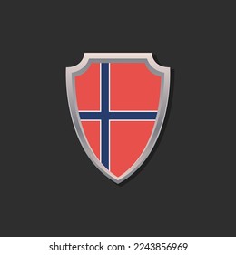 Ilustración de la plantilla de bandera de Noruega
