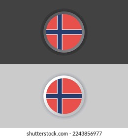Ilustración de la plantilla de bandera de Noruega