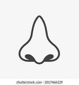 illustration of a nose, nose icon, vector art.