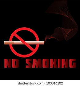 illustration of a no-smoking sign, warning, prohibition.