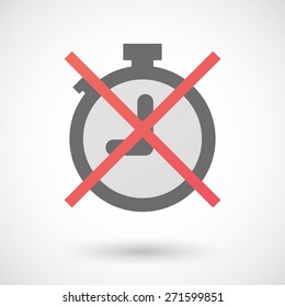 Illustration of a not allowed icon with a timer