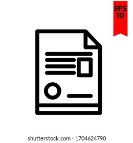 illustration of note flat icon