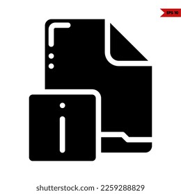 illustration of note glyph icon 