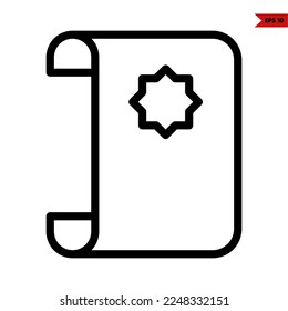 Illustration of Note Line Icon