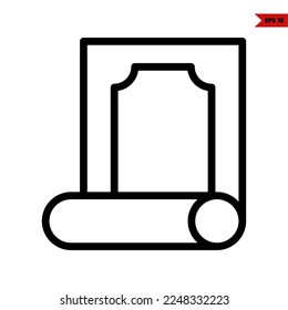 Illustration of Note Line Icon