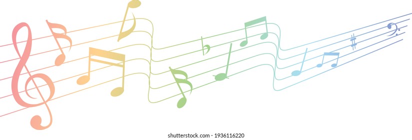 illustration of note music icon