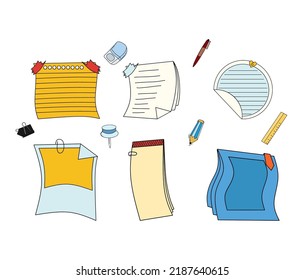 Illustration von Beschreibungspapier und -ausrüstung 