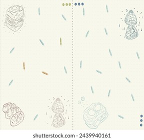 Plantilla pegajosa de nota de ilustración para hacer lista de cuadernos 