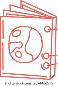 Illustration of a Notebook with Abstract Cover