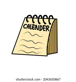 Illustration of notebook calender perfect for icon, symbol, items, element and ect.