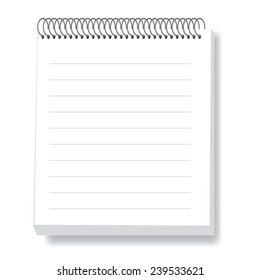  illustration  with notebook  on white background