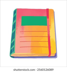 illustration of notebook perfect for a kid school or education theme
