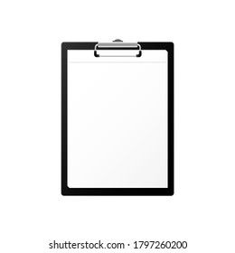 Illustration of a notepad or clipboard. Vector illustration isolated on white background.