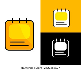 Illustration of notes, notebook, paper for memo or writing a note