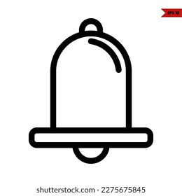 icono de ilustración de línea de notificación