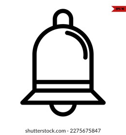 icono de ilustración de línea de notificación