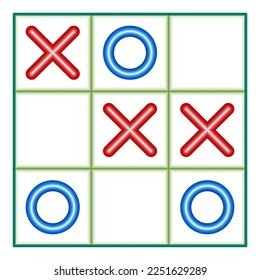 Illustration of Noughts and Crosses game position