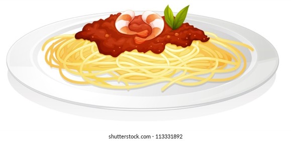 illustration of a nuddles on a white background