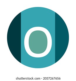 Illustration of the number 0 vector graphic design template.