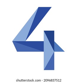 the illustration of number 4 logo vector.
Suitable for iconic logo.