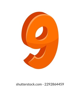 Illustration of number one. Image for design in cartoon style.