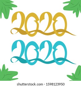 illustration of the number two thousand and twenty
