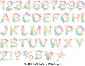 illustration of numbers and alphabet