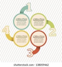 Illustration of Numbers Brochure, step by step, count or list, vector illustration
