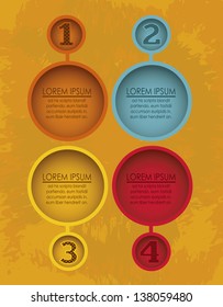Illustration of Numbers Brochure, step by step, count or list, vector illustration