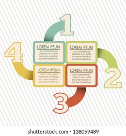 Illustration of Numbers Brochure, step by step, count or list, vector illustration