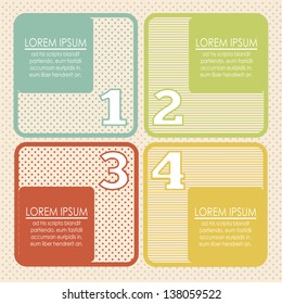 Illustration of Numbers Brochure, step by step, count or list, vector illustration