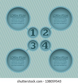 Illustration of Numbers Brochure, step by step, count or list, vector illustration