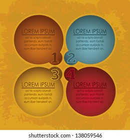 Illustration of Numbers Brochure, step by step, count or list, vector illustration