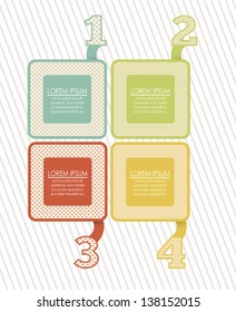 Illustration of Numbers Brochure, step by step, count or list, vector illustration